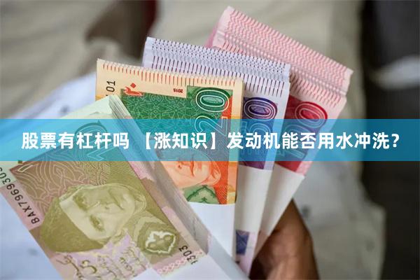 股票有杠杆吗 【涨知识】发动机能否用水冲洗？