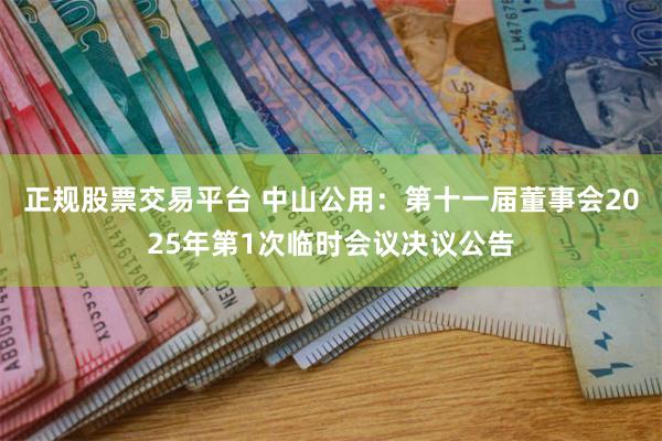 正规股票交易平台 中山公用：第十一届董事会2025年第1次临时会议决议公告